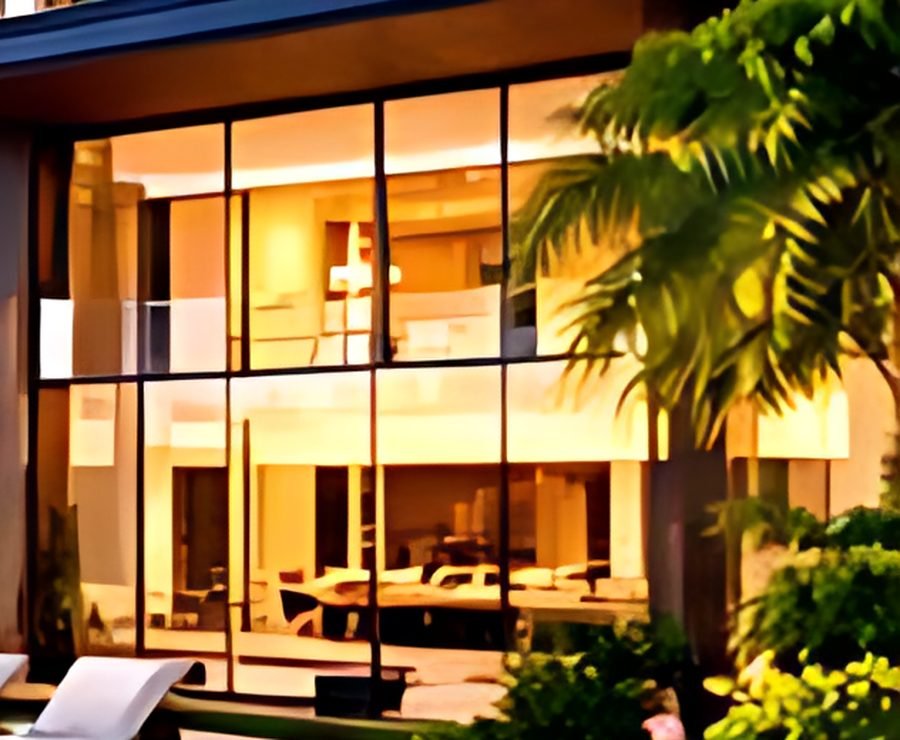 Luxury villa living area